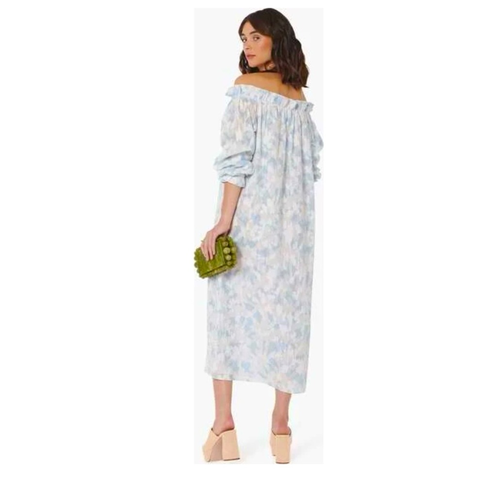 CASEY MARKS Maxi Dress in Pastel Blue & White Size S